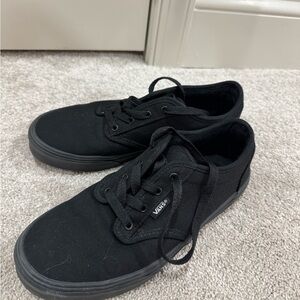 Vans Youth All-Black Canvas Sneakers